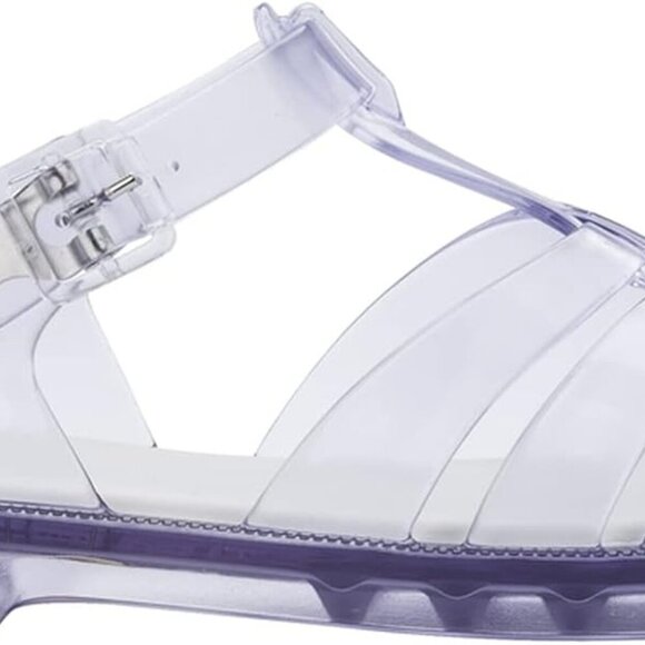Women Jelly Sandal Synthetic Adjustable Sandals 8 Translucent Comfort Eco - Picture 8 of 9